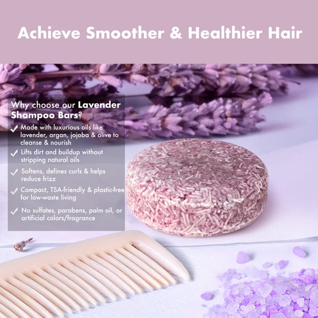 Eco-Friendly Lavender Shampoo & Conditioner Bars